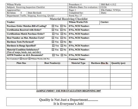 shop inspection report template